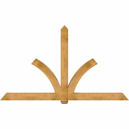 Ekena Millwork Redmond Rough Sawn Timber Gable Bracket, Western Red Cedar, 108"W x 63"H x 6"D x 6"F, 14/12 Pitch GBW108X63X0606RED00RWR